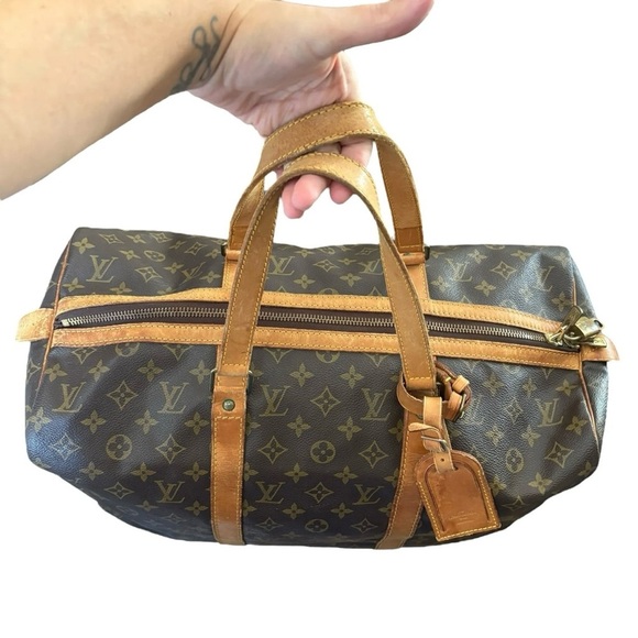 Louis Vuitton Monogram Sac Souple 45 with Luggage Tag & Lock Set - Picture 8 of 9